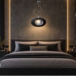 Κρεμαστό Φωτιστικό Μονόφωτο Μαύρο Ν.3021 – BronzeDesign
