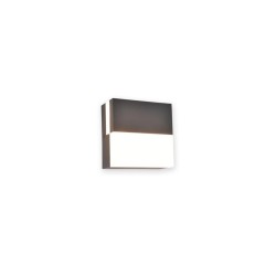 LUTEC Domino Απλίκα Εξωτερικού Χώρου LED 17W 3000K Γκρι IP65