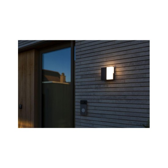 LUTEC Domino Απλίκα Εξωτερικού Χώρου LED 17W 3000K Γκρι IP65