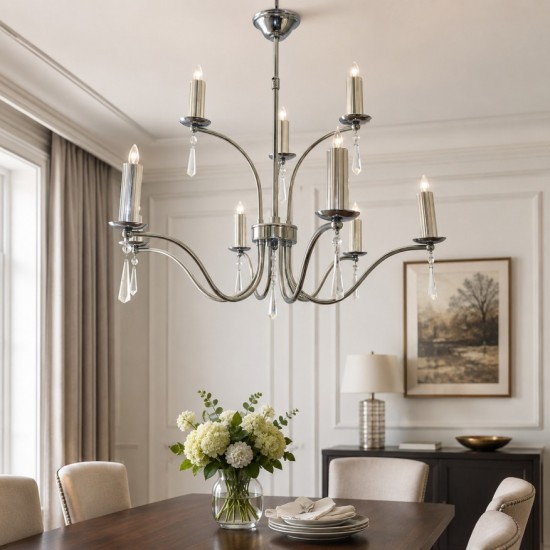 Κρεμαστό Φωτιστικό Ν.33 Chelsi με Κρύσταλλα Κρεμαστό Φωτιστικό Ν.33 Chelsi με Κρύσταλλα