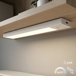 Σετ 2 Επαναφορτιζόμενα Φωτιστικά Ντουλαπιού LED Viro 20cm 3CCT με Αισθητήρα Κίνησης – Λευκά