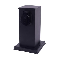 Στήλη Ρεύματος Κήπου Eko-Light 20cm με 2 Πρίζες Schuko 16A IP44
