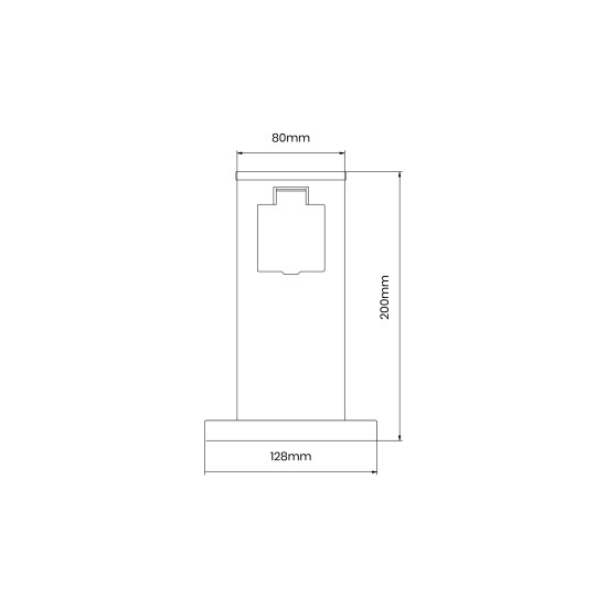 Στήλη Ρεύματος Κήπου Eko-Light 20cm με 2 Πρίζες Schuko 16A IP44 Στήλη Ρεύματος Κήπου Eko-Light 20cm με 2 Πρίζες Schuko 16A IP44