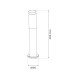 Κολωνάκι Κήπου Eko-Light Brooklyn 45cm 1xE27 IP44 Inox