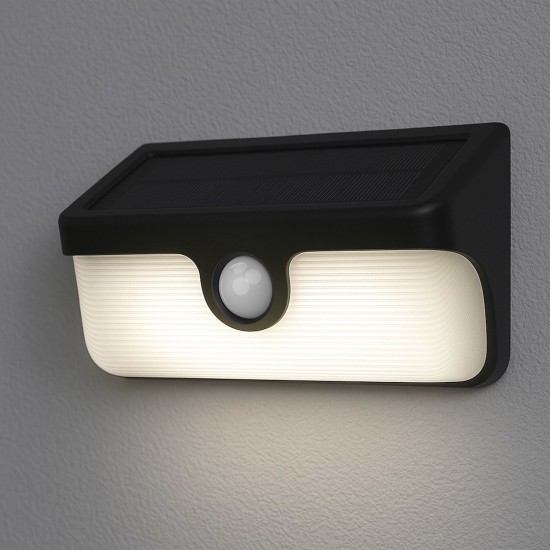 Ηλιακό Φωτιστικό Τοίχου LED Link 5W 500lm 4000K με Αισθητήρα Κίνησης – Μαύρο