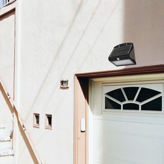 Ηλιακό Φωτιστικό Τοίχου Butterfly 6.8W Μαύρο