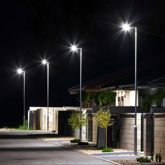 Ηλιακό Φωτιστικό Δρόμου Via 150W 1800lm 6000K IP54 με Αισθητήρα Κίνησης
