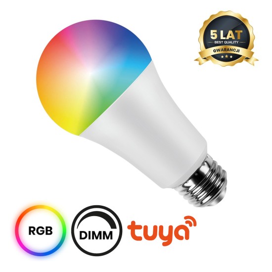 Smart Λάμπα LED Wi-Fi E27 A70 11W RGB+CCT 1200lm Tuya Eko-Light