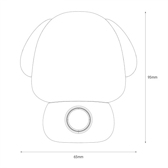 Φωτάκι Νυκτός Πρίζας LED Puppy Ροζ 1,2W 2CCT – EKW0087