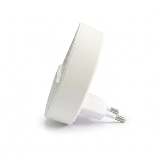 Φωτάκι Νυκτός LED Πρίζας Cleo 0,6W 3000K με Αισθητήρα Σκότους – Λευκό EKW0089