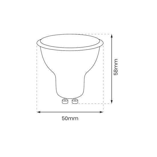 Λαμπτήρας LED GU10 9W 900lm 4000K 120° – Eko-Light