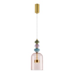 Κρεμαστό Φωτιστικό ARTE 12W LED Ορείχαλκος Multicolor Ø16cm 3000K
