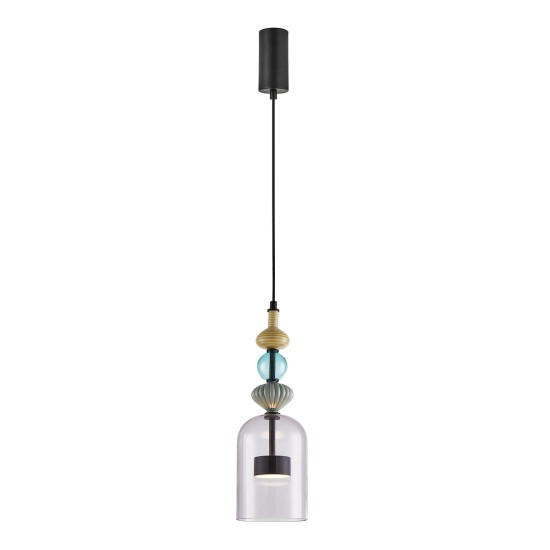 Κρεμαστό Φωτιστικό ARTE 12W LED Μαύρο Multicolor Ø13cm 3000K