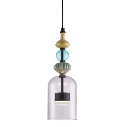 Κρεμαστό Φωτιστικό ARTE 12W LED Μαύρο Multicolor Ø13cm 3000K