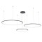 Τρίφωτο Κρεμαστό Φωτιστικό LED SATURNO 100W 4000K Μαύρο 180cm - Milagro ML0846