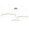 Τρίφωτο Κρεμαστό Φωτιστικό LED SATURNO 100W 4000K Χρυσό 180cm - Milagro ML0847