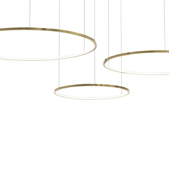 Τρίφωτο Κρεμαστό Φωτιστικό LED SATURNO 100W 4000K Χρυσό 180cm - Milagro ML0847 Τρίφωτο Κρεμαστό Φωτιστικό LED SATURNO 100W 4000K Χρυσό 180cm - Milagro ML0847