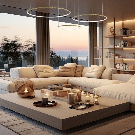 Τρίφωτο Κρεμαστό Φωτιστικό LED SATURNO 100W 4000K Χρυσό 180cm - Milagro ML0847 Τρίφωτο Κρεμαστό Φωτιστικό LED SATURNO 100W 4000K Χρυσό 180cm - Milagro ML0847