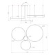 Τρίφωτο Κρεμαστό Φωτιστικό LED SATURNO 100W 4000K Χρυσό 180cm - Milagro ML0847 Τρίφωτο Κρεμαστό Φωτιστικό LED SATURNO 100W 4000K Χρυσό 180cm - Milagro ML0847