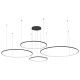 Τετράφωτο Κρεμαστό Φωτιστικό LED SATURNO 120W 4000K Μαύρο 220cm - Milagro ML0848