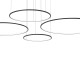 Τετράφωτο Κρεμαστό Φωτιστικό LED SATURNO 120W 4000K Μαύρο 220cm - Milagro ML0848
