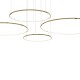 Τετράφωτο Κρεμαστό Φωτιστικό LED SATURNO 120W 4000K Χρυσό 220cm - Milagro ML0849