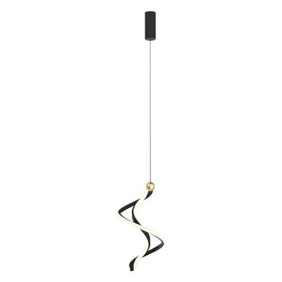 Κρεμαστό Φωτιστικό LED COLIA Μαύρο–Χρυσό 19W 4000K – Milagro