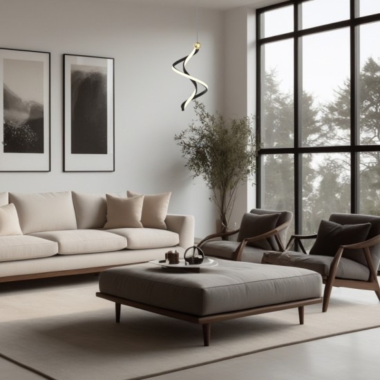 Κρεμαστό Φωτιστικό LED COLIA Μαύρο–Χρυσό 19W 4000K – Milagro