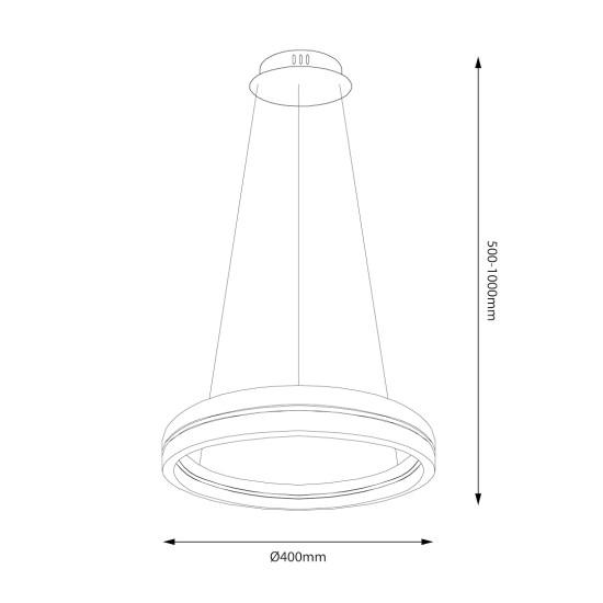 Κρεμαστό Φωτιστικό LED Gravity Μαύρο–Χρυσό 36W 4000K – Milagro ML1183