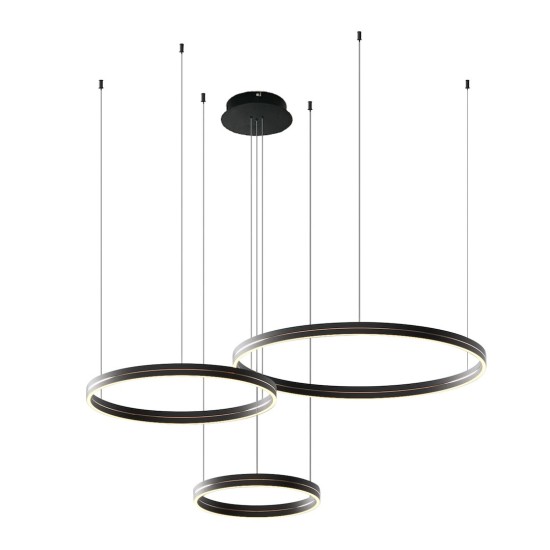 Κρεμαστό Φωτιστικό LED Gravity Μαύρο–Χρυσό 108W 4000K – Milagro ML1185