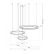 Κρεμαστό Φωτιστικό LED Gravity Μαύρο–Χρυσό 108W 4000K – Milagro ML1185