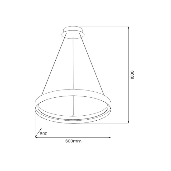 Κρεμαστό Φωτιστικό LED Orbita Λευκό–Μαύρο 52W 4000K – Milagro ML1186