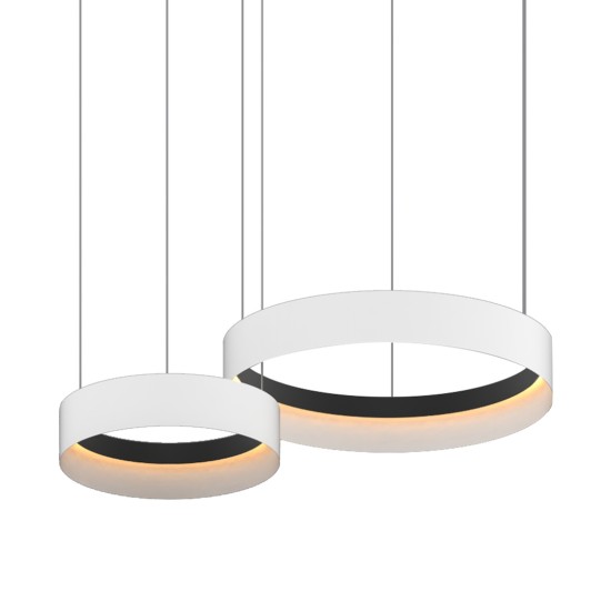 Κρεμαστό Φωτιστικό LED Orbita Λευκό–Μαύρο 72W 4000K – Milagro ML1187