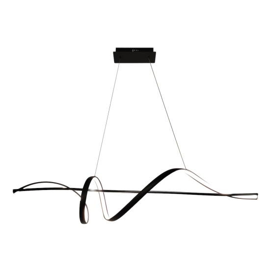 Μοντέρνο Κρεμαστό Φωτιστικό LED SASH 36W Μαύρο
