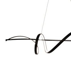 Μοντέρνο Κρεμαστό Φωτιστικό LED SASH 36W Μαύρο