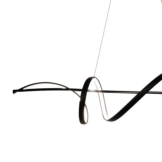 Μοντέρνο Κρεμαστό Φωτιστικό LED SASH 36W Μαύρο
