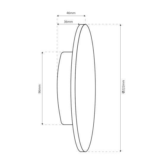 Πλαφονιέρα / Απλίκα LED Disk Black 18W 3CCT IP65 Πλαφονιέρα / Απλίκα LED Disk Black 18W 3CCT IP65