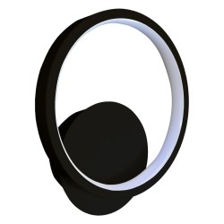 Μοντέρνα LED Απλίκα Τοίχου Hoop Μαύρη 7W 4000K – Milagro ML1540