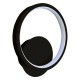 Μοντέρνα LED Απλίκα Τοίχου Hoop Μαύρη 7W 4000K – Milagro ML1540