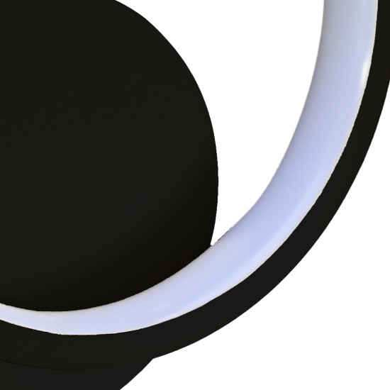 Μοντέρνα LED Απλίκα Τοίχου Hoop Μαύρη 7W 4000K – Milagro ML1540