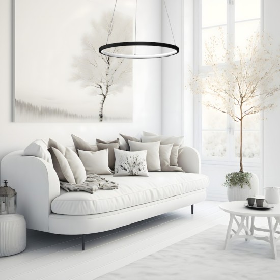 Κρεμαστό Φωτιστικό LED Hoop Μαύρο 27W 4000K – Milagro ML1541