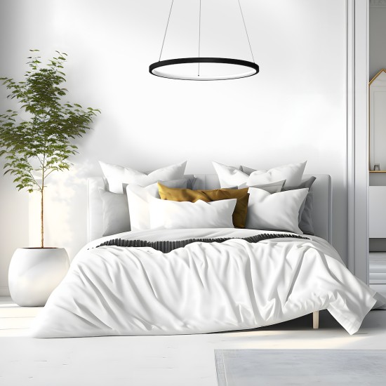 Κρεμαστό Φωτιστικό LED Hoop Μαύρο 27W 4000K – Milagro ML1541