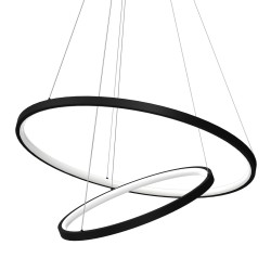 Κρεμαστό Φωτιστικό LED Hoop Μαύρο 51W 4000K – Milagro ML1542