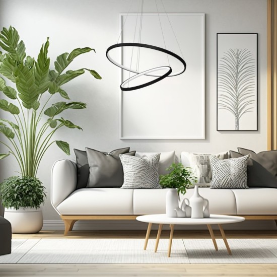Κρεμαστό Φωτιστικό LED Hoop Μαύρο 51W 4000K – Milagro ML1542 Κρεμαστό Φωτιστικό LED Hoop Μαύρο 51W 4000K – Milagro ML1542