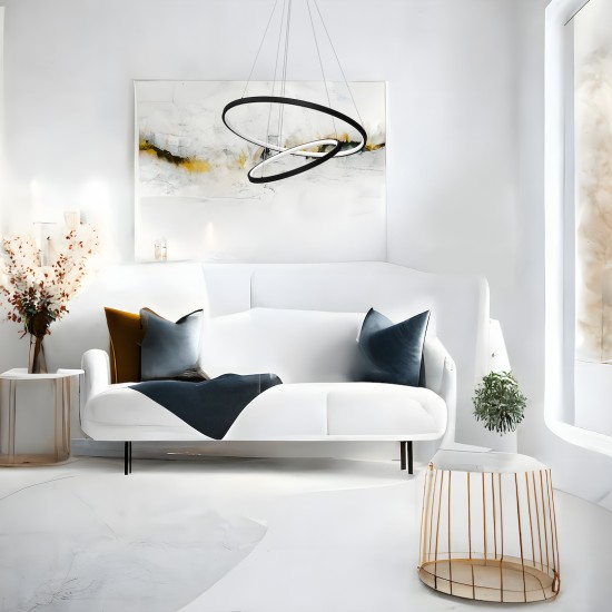 Κρεμαστό Φωτιστικό LED Hoop Μαύρο 51W 4000K – Milagro ML1542 Κρεμαστό Φωτιστικό LED Hoop Μαύρο 51W 4000K – Milagro ML1542