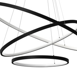 Κρεμαστό Φωτιστικό LED Hoop Μαύρο 93W 4000K – Milagro ML1543