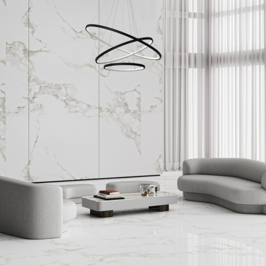 Κρεμαστό Φωτιστικό LED Hoop Μαύρο 93W 4000K – Milagro ML1543