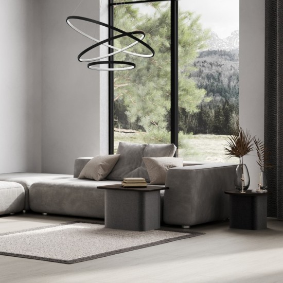 Κρεμαστό Φωτιστικό LED Hoop Μαύρο 93W 4000K – Milagro ML1543