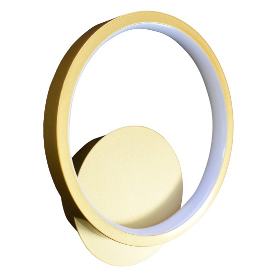 Μοντέρνα LED Απλίκα Τοίχου Hoop Χρυσή 7W 4000K – Milagro ML1544