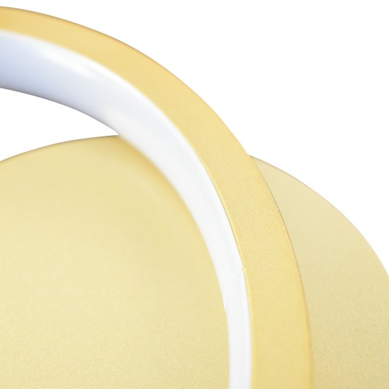 Μοντέρνα LED Απλίκα Τοίχου Hoop Χρυσή 7W 4000K – Milagro ML1544